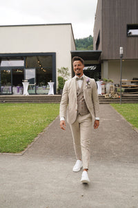 Hochzeitsanzug – Hose – Vintage – beige – Club of Gents