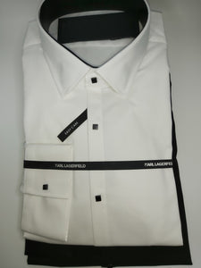 Modern Fit Karl Lagerfeld Hemd mit schwarzen Druckknöpfen Farbe Schwarz