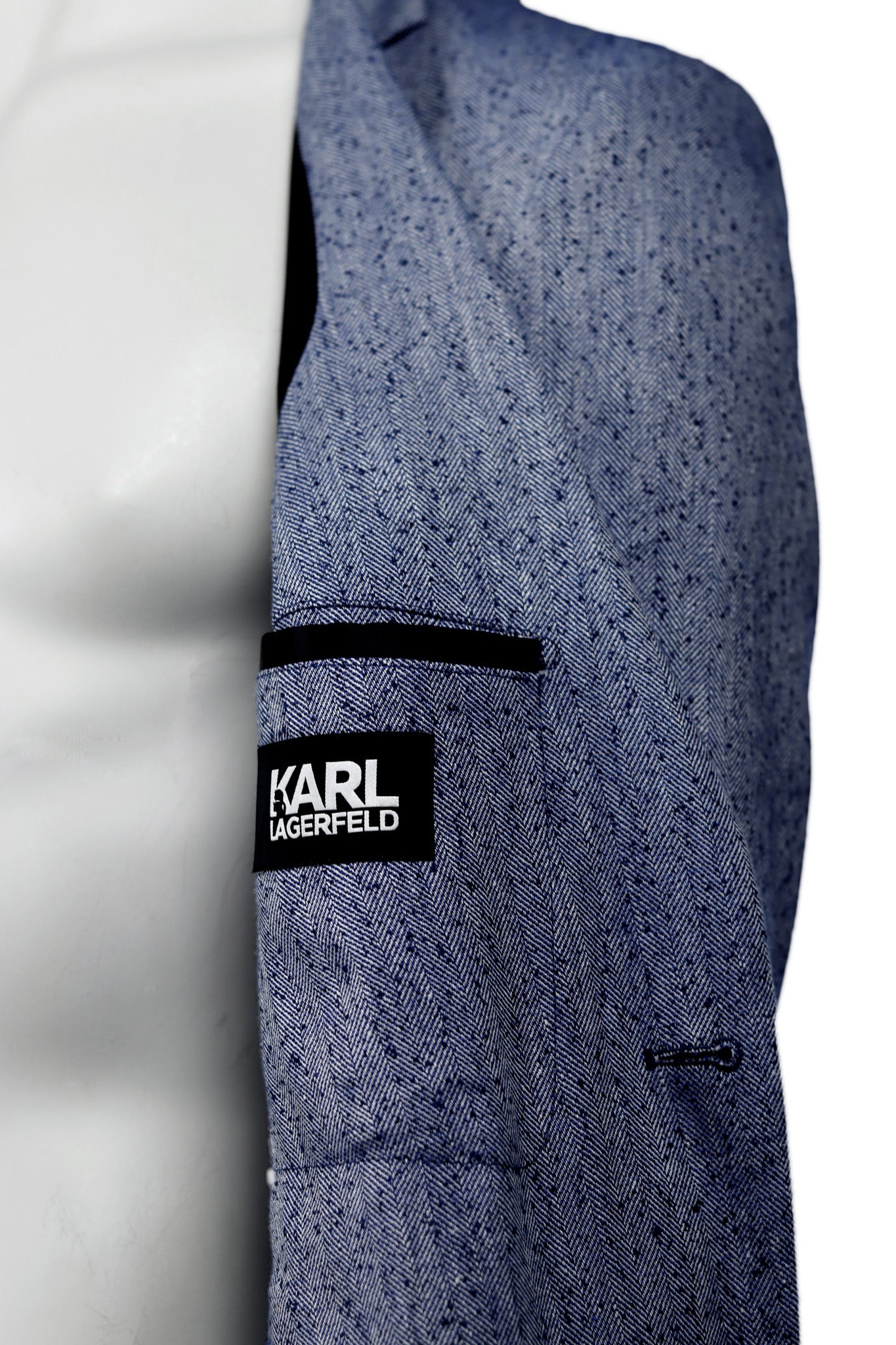 Sakko Karl Lagerfeld - hellblau/fischgrat gemustert