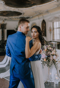 Digel Sakko - Hochzeitsanzug - Stehkragen - Blau