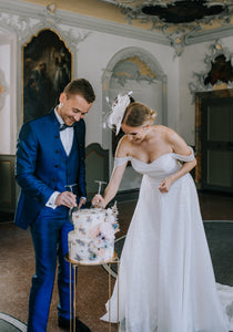 Digel Hose - Hochzeitsanzug - Stehkragen - Blau