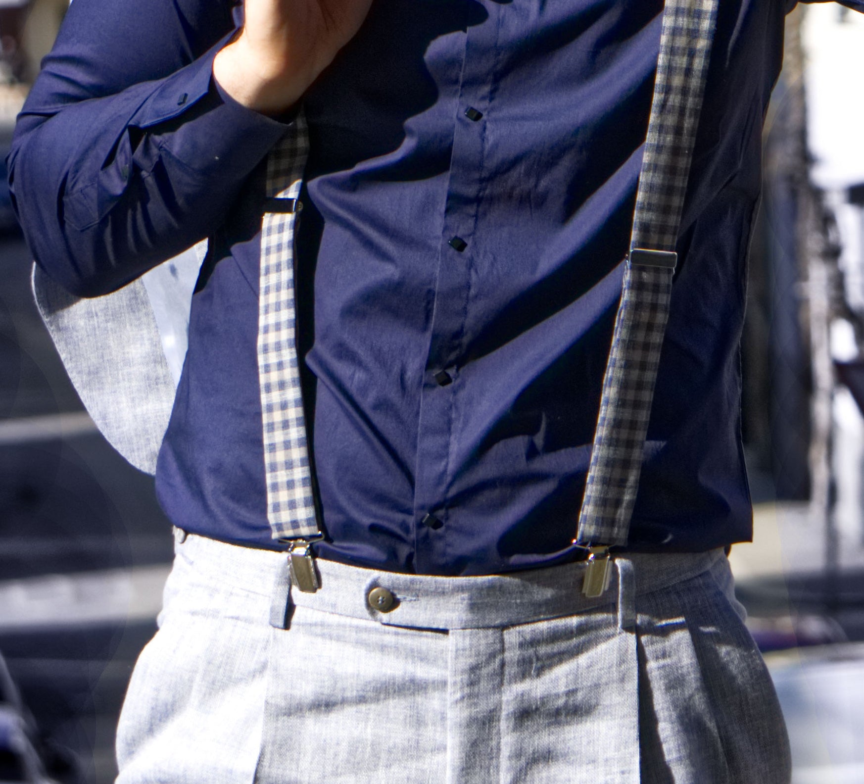 Digel Vintage Anzug-Hose Hellblau
