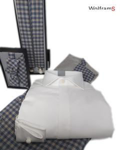 Hemd Doppelmanschette für Bräutigam - weiß