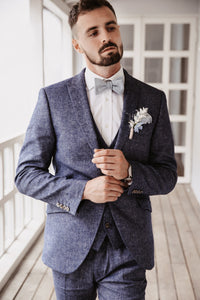 Digel Vintage Anzug-Hose Blau